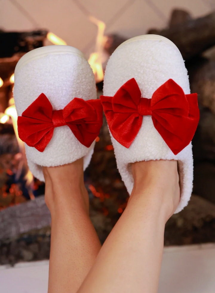 Black Friday Promo - Red Bow Slippers