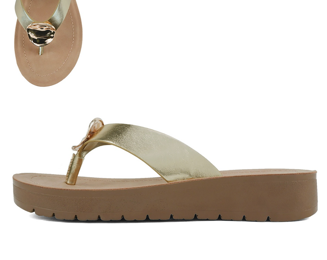 Staci - Thong Sandal (Gold)
