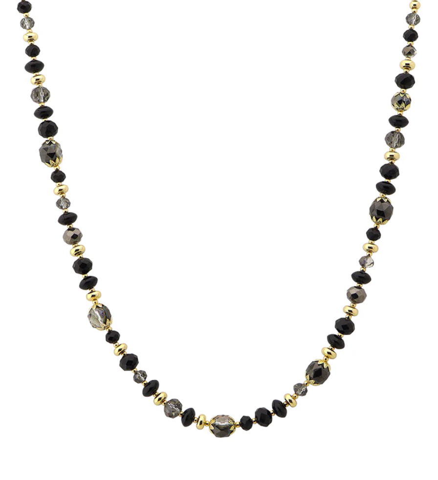 Christi - Multi Bead Necklace (Black)