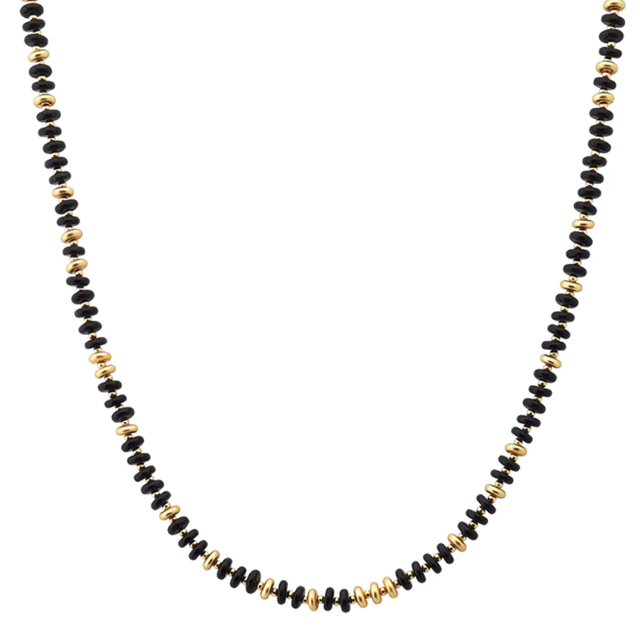 Black Beaded Necklace