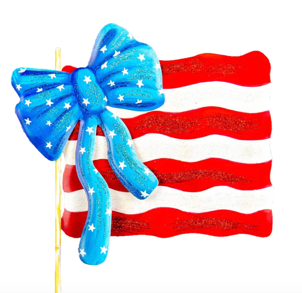 The Round Top Collection - American Flag & Bow
