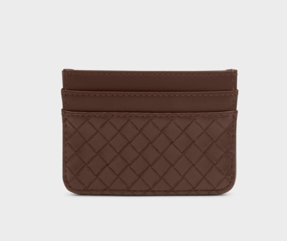 katie Loxton - Nova Woven Textured Card Holder (Chocolate)