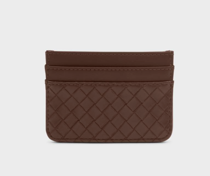 katie Loxton - Nova Woven Textured Card Holder (Chocolate)