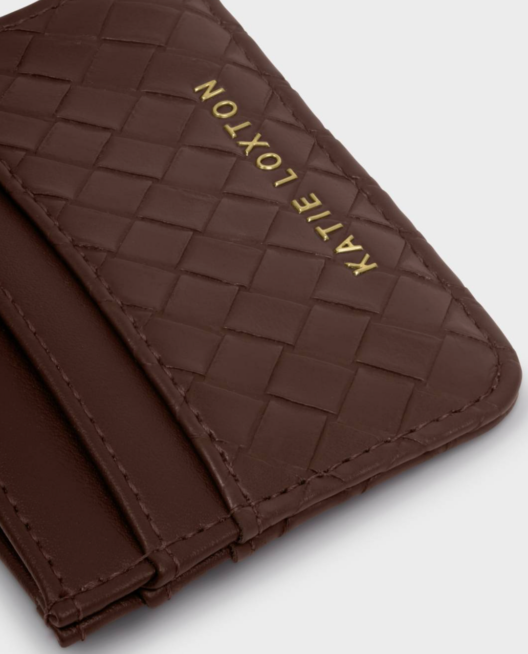 katie Loxton - Nova Woven Textured Card Holder (Chocolate)