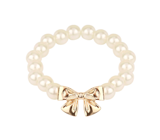 Bow Accent Pearl Bracelet