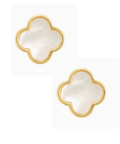 Addilyn - Mother of Pearl Clover Stud Earrings
