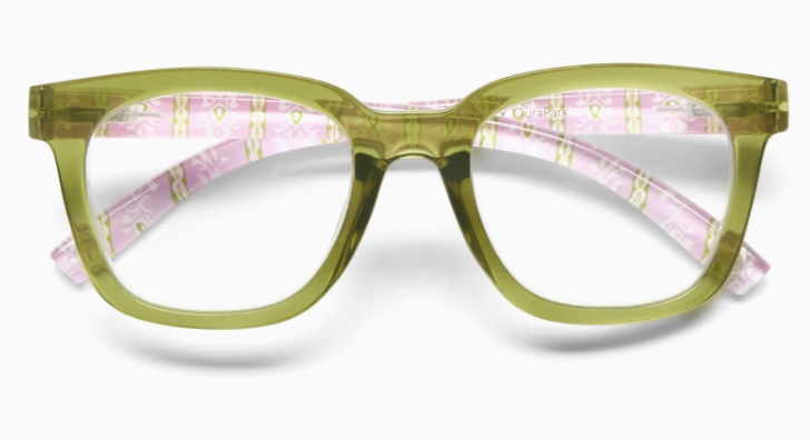 Peepers x Laura Park - To The Max - Green/Rosemary Stripe Pink