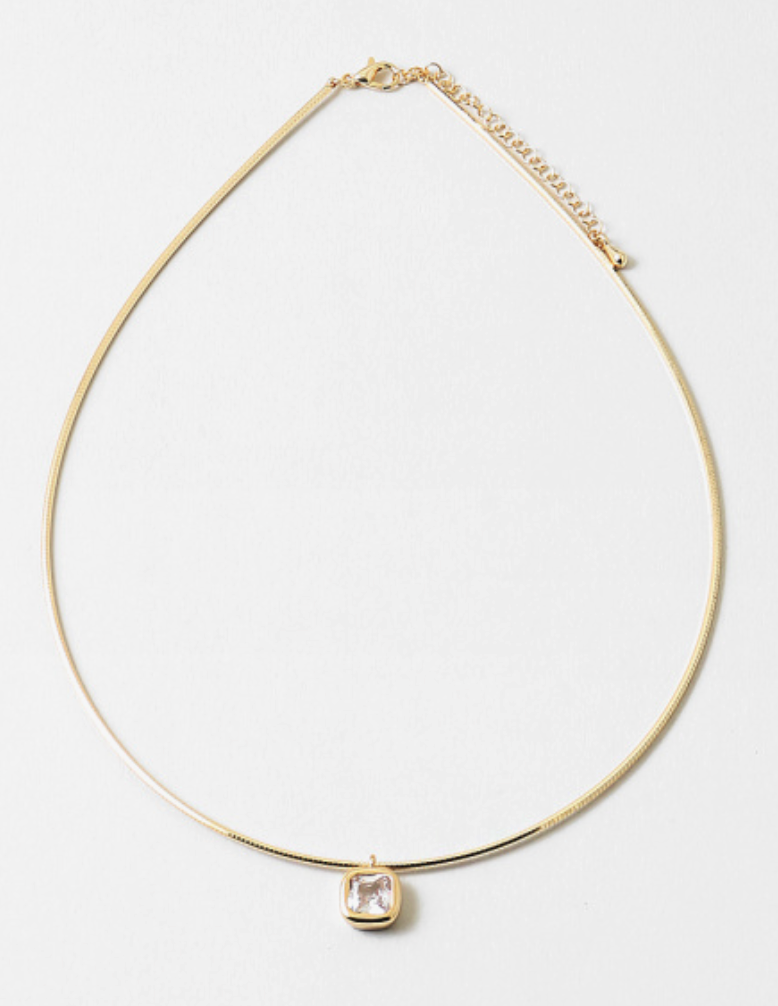 Elise - Square Pendant Necklace