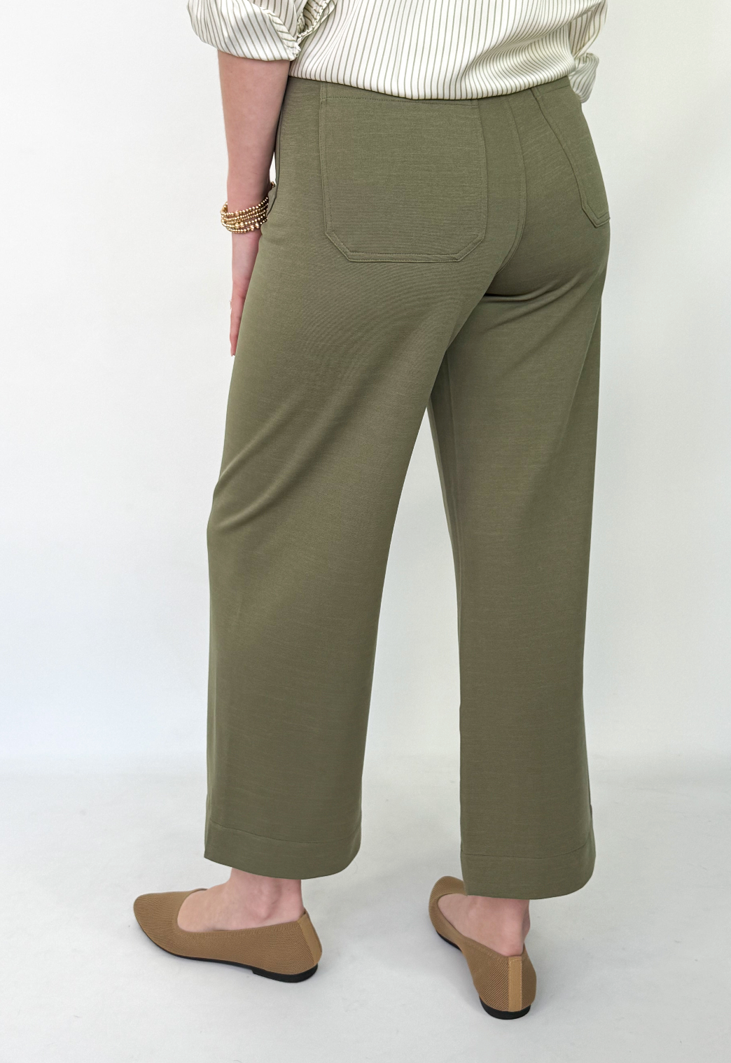 Blaine - Straight Leg Pants (Olive)