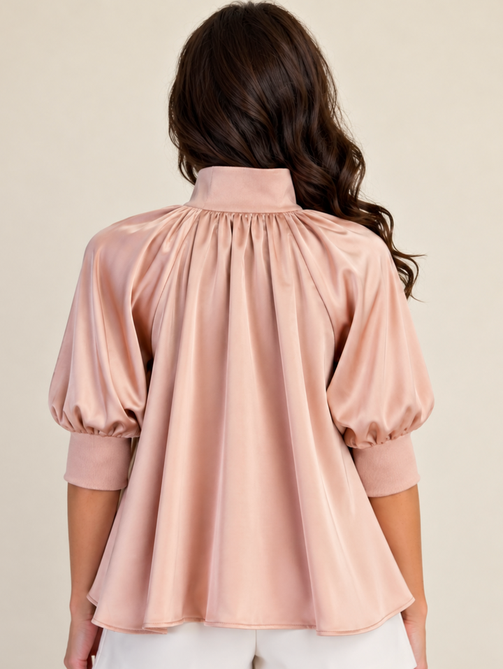 Gail - Half Zip Mock Neck Bouse