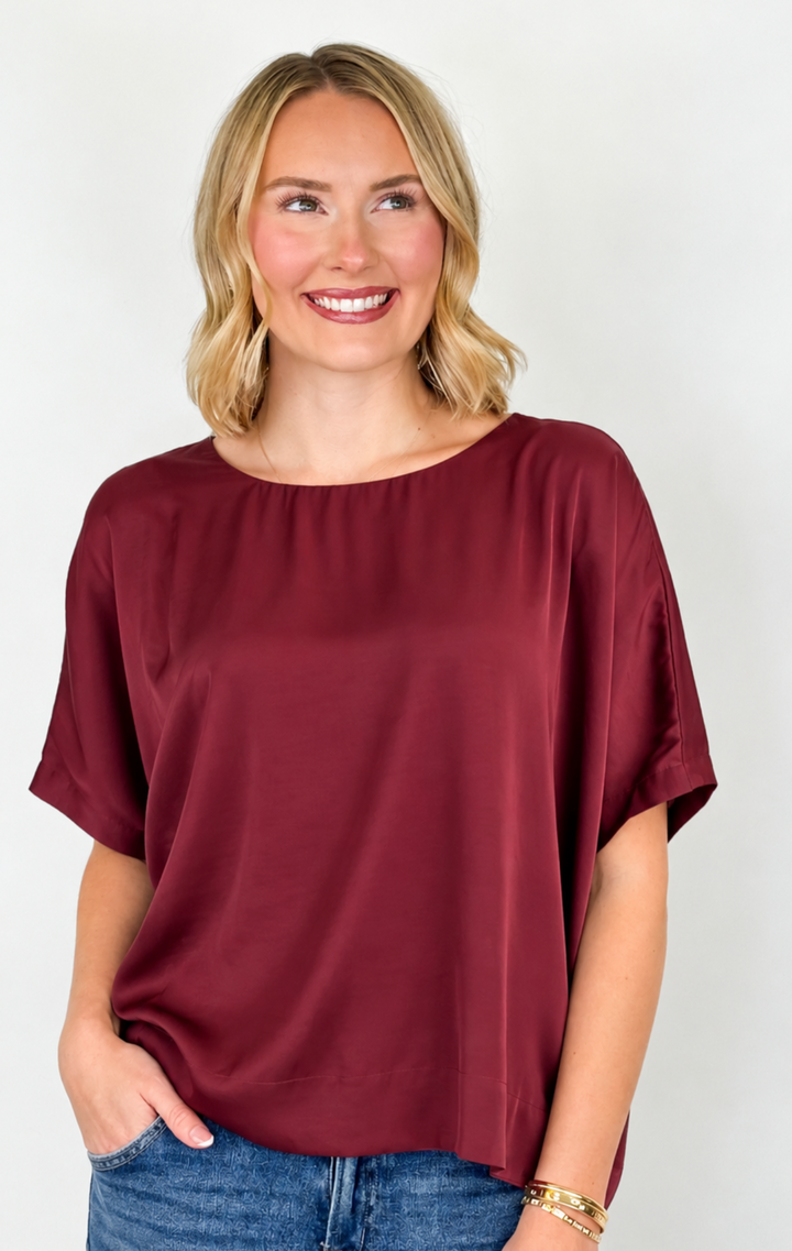 Carlie - Round Neck Oversized Top