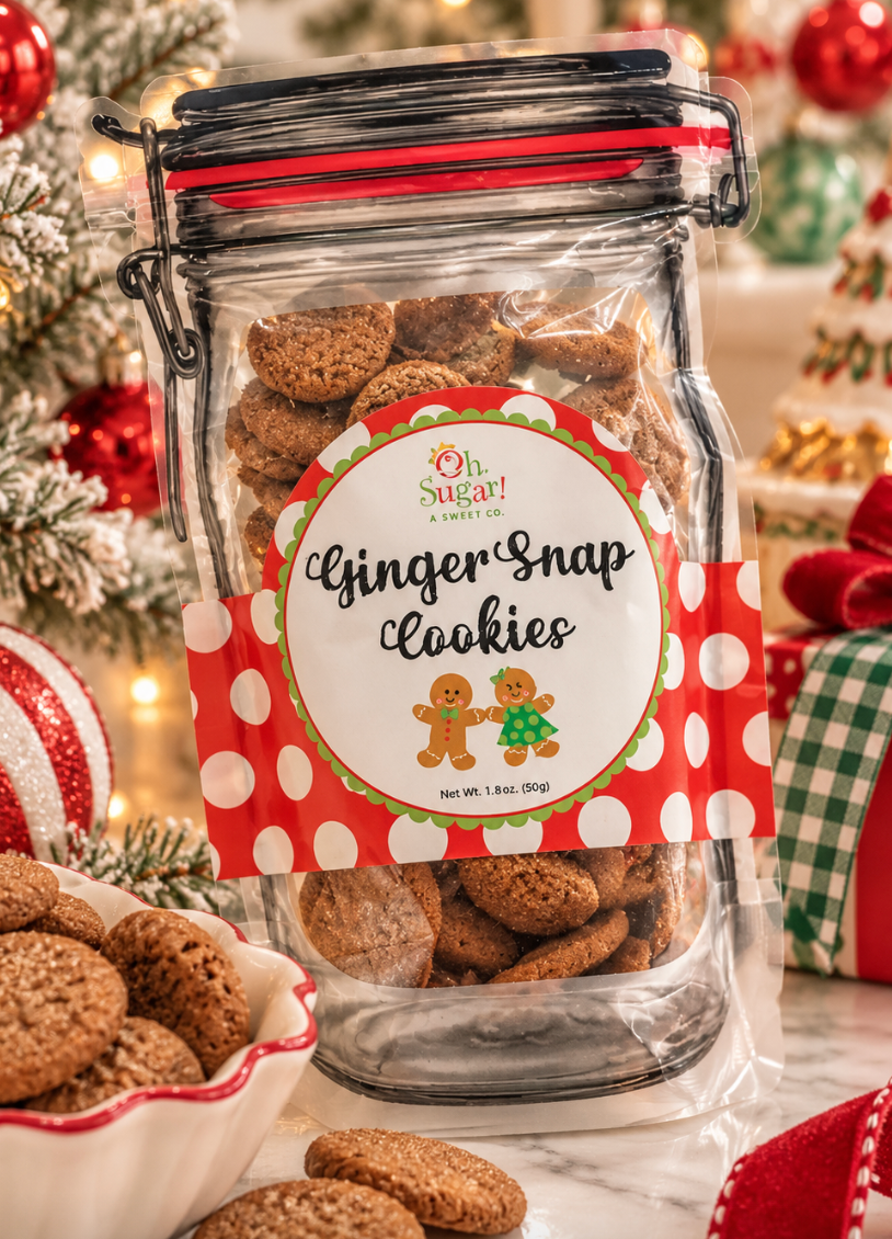 Oh, Sugar! - Cookie Mason Jar Pouches (Ginger Snap )