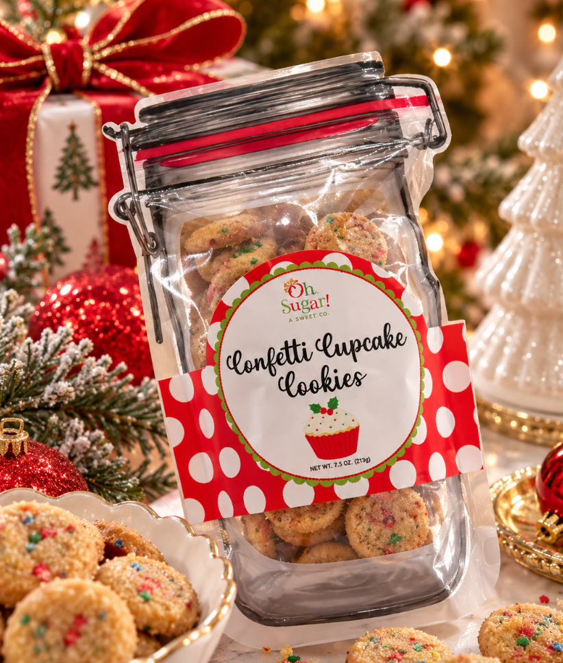 Oh, Sugar! - Cookie Mason Jar Pouches (Confetti Cupcake)