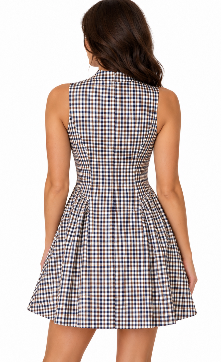 Poppi - Gingham Sleeveless Dress