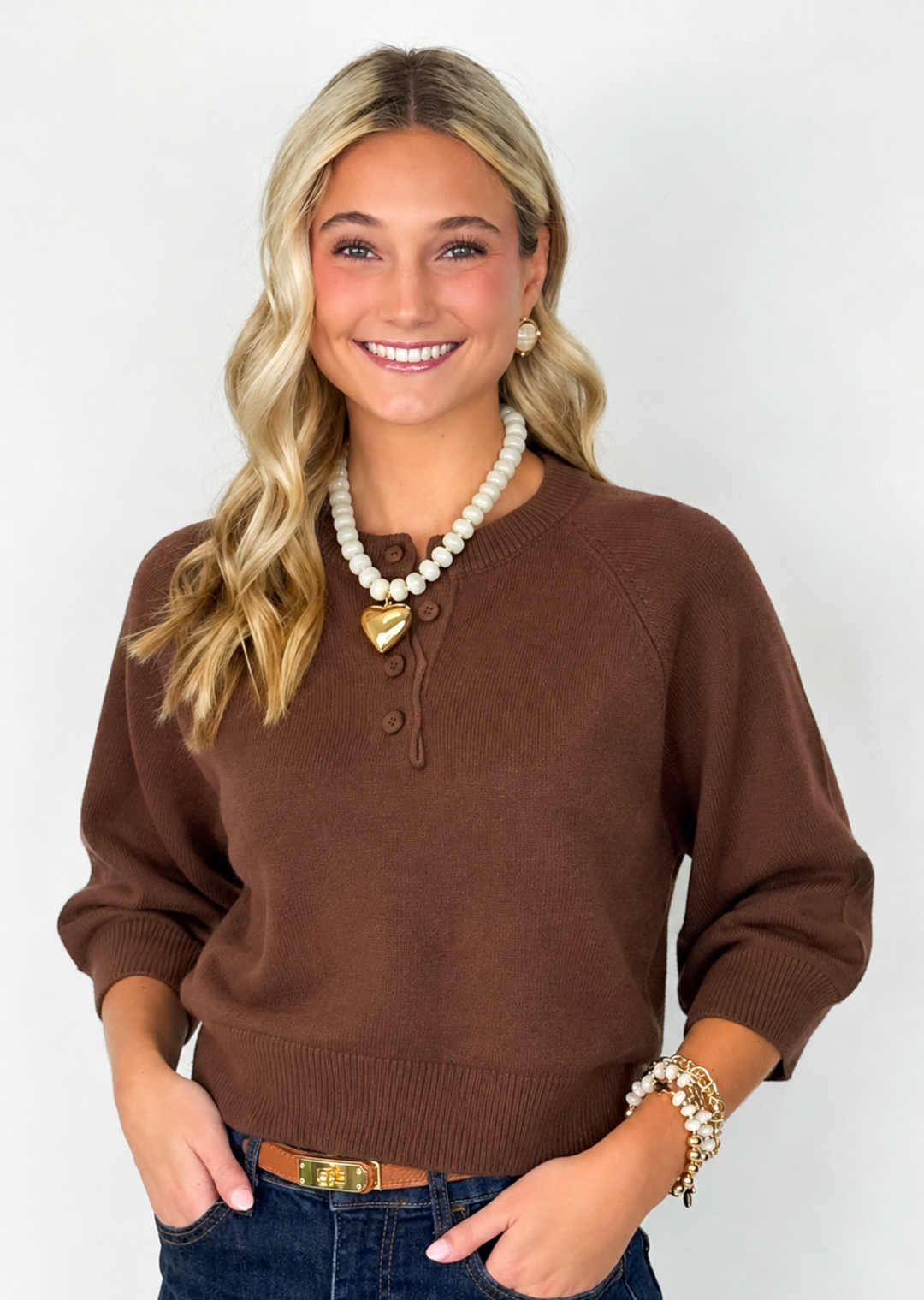 Collins - 3/4 Sleeve Sweater