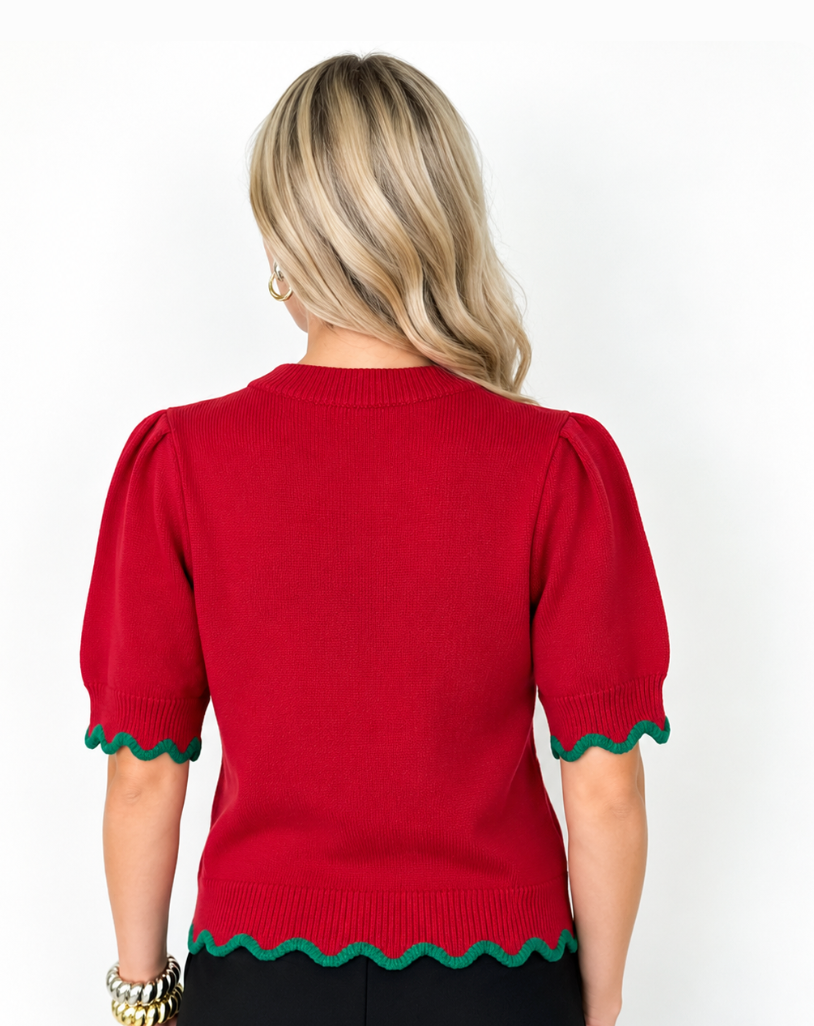 Clara - Embroidered Christmas Tree Sweater