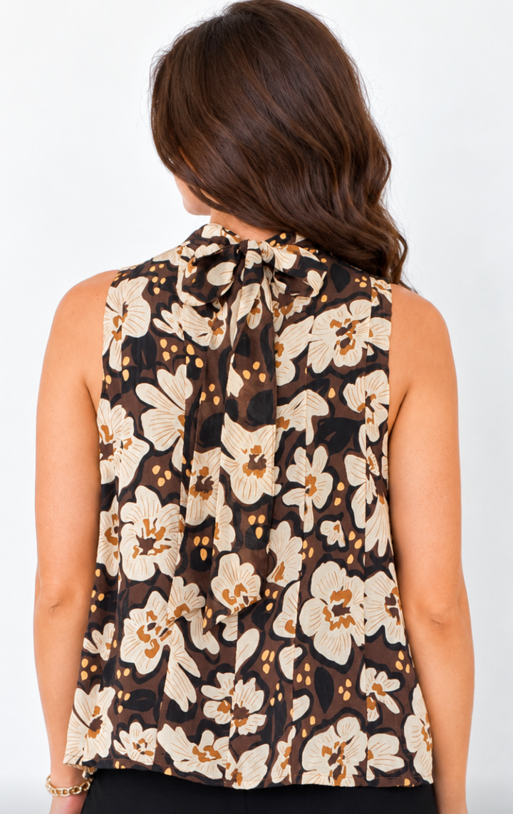 Jillian - Floral Tie Back Blouse