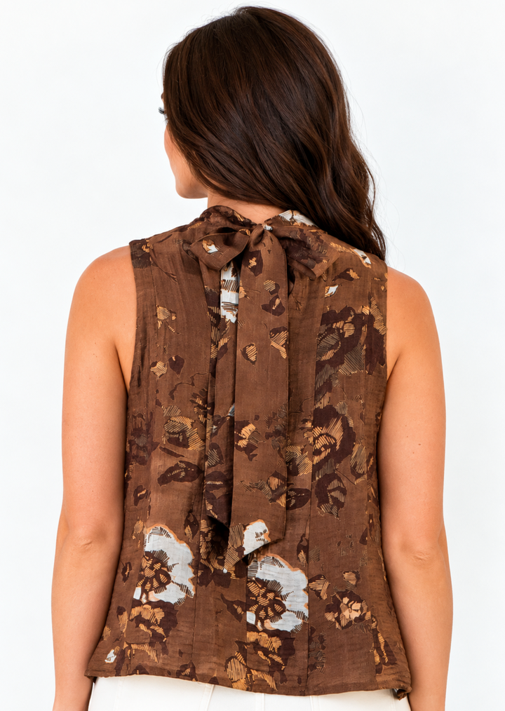 Jillian - Floral Tie Back Blouse