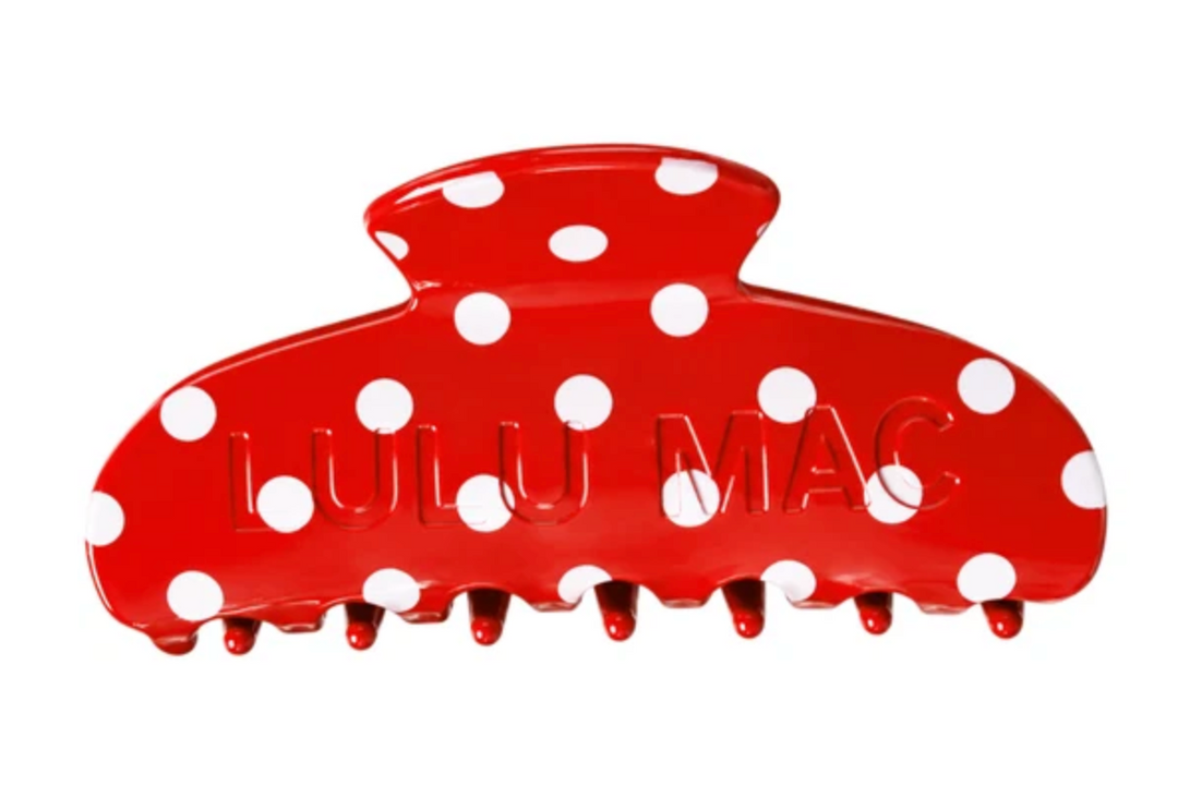 LULU MAC Claw Clip - Red Polka Dot