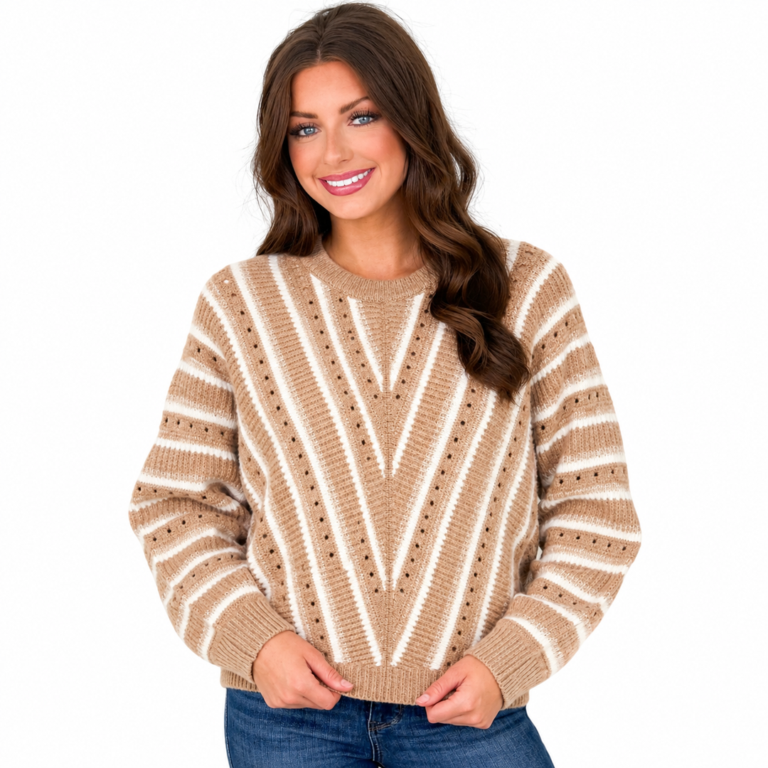 Paige - Chevron Knit Sweater