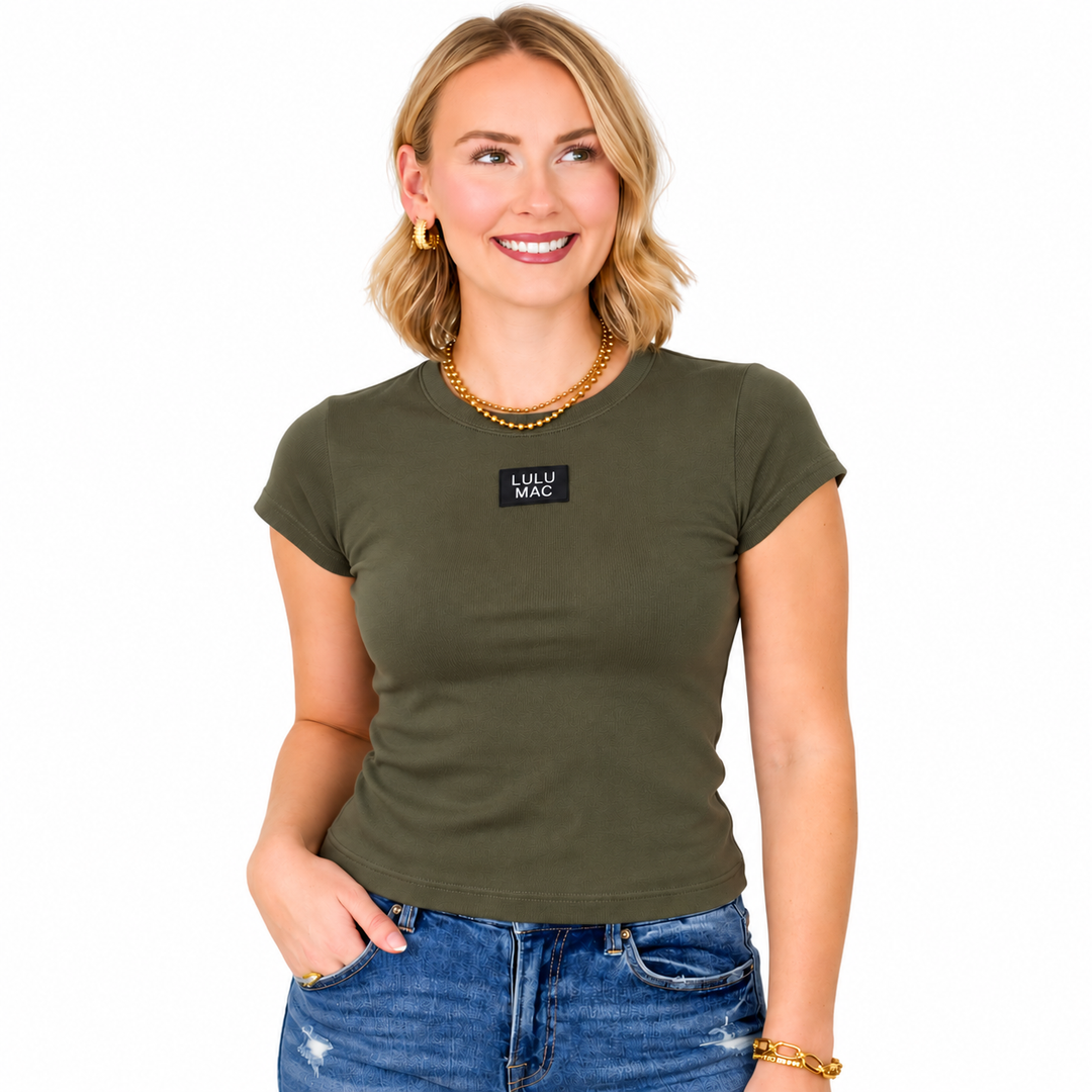 LULU MAC - Baby Doll Top (Dark Olive)