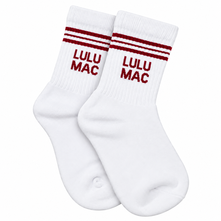 LULU MAC - Crew Socks Boxed Set of 2 - Crimson