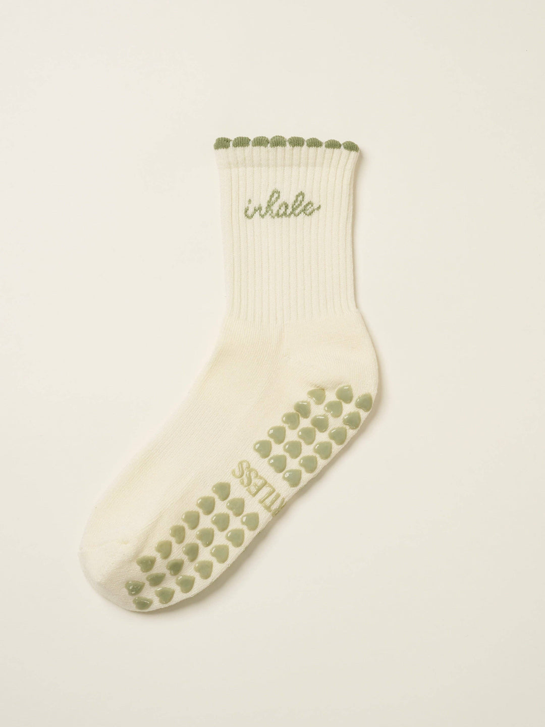 Grip Socks - Inhale Exhale Grip Sock - Cream