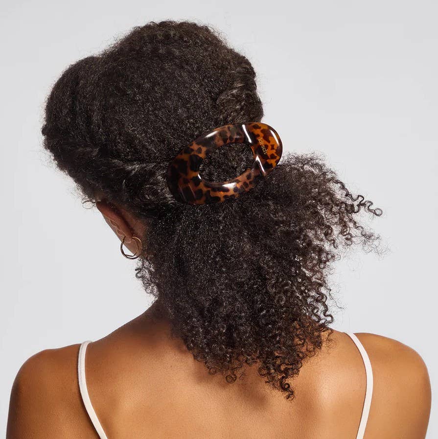 Kitsch - Recycled Plastic Medium Flat Cloud Clip (Tortoise)