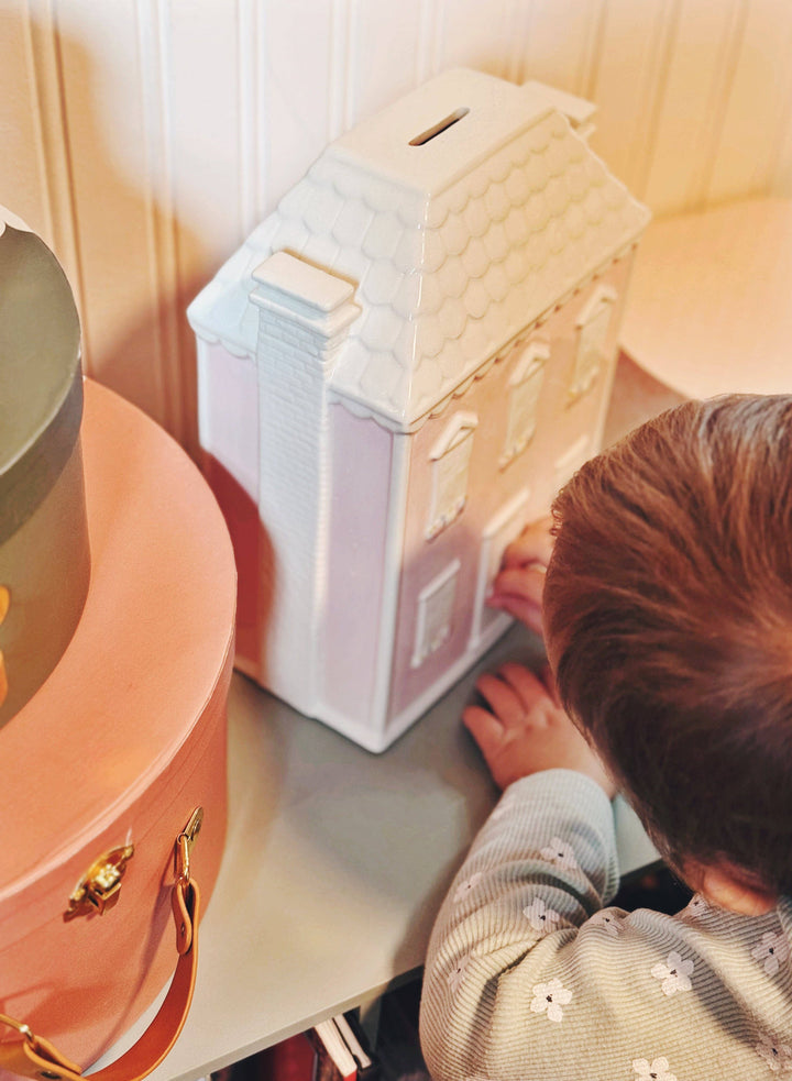 Large Ceramic Bank - Pink Doll House