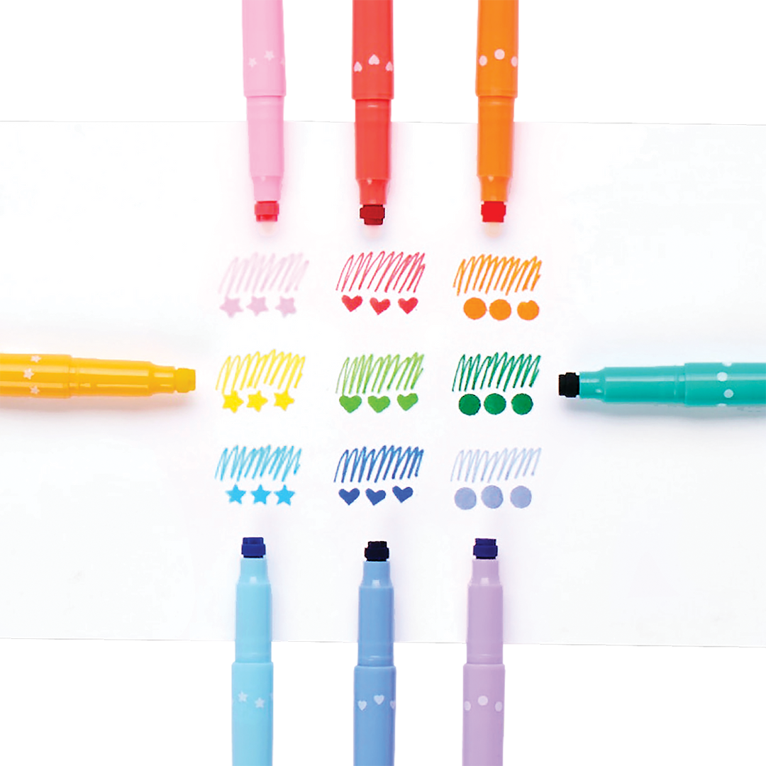 OOLY - Confetti Stamp Double-Ended Markers