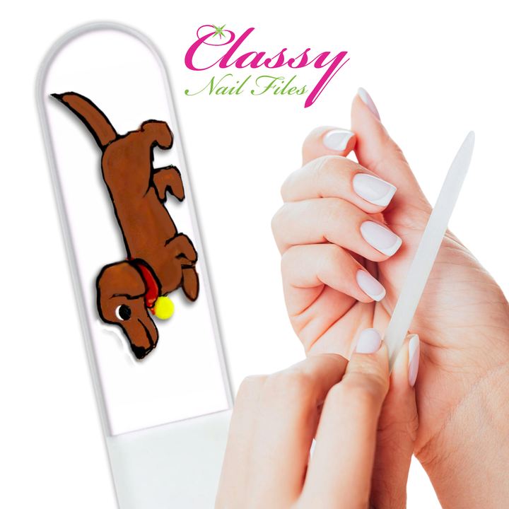 Glass Nail File - Dachshund Dog