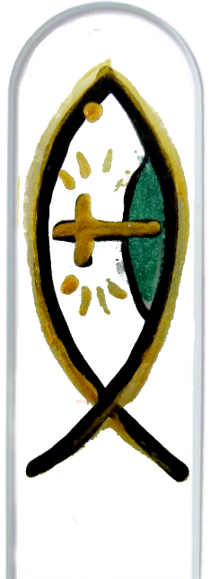Glass Nail File - Christian Faith Ichthus