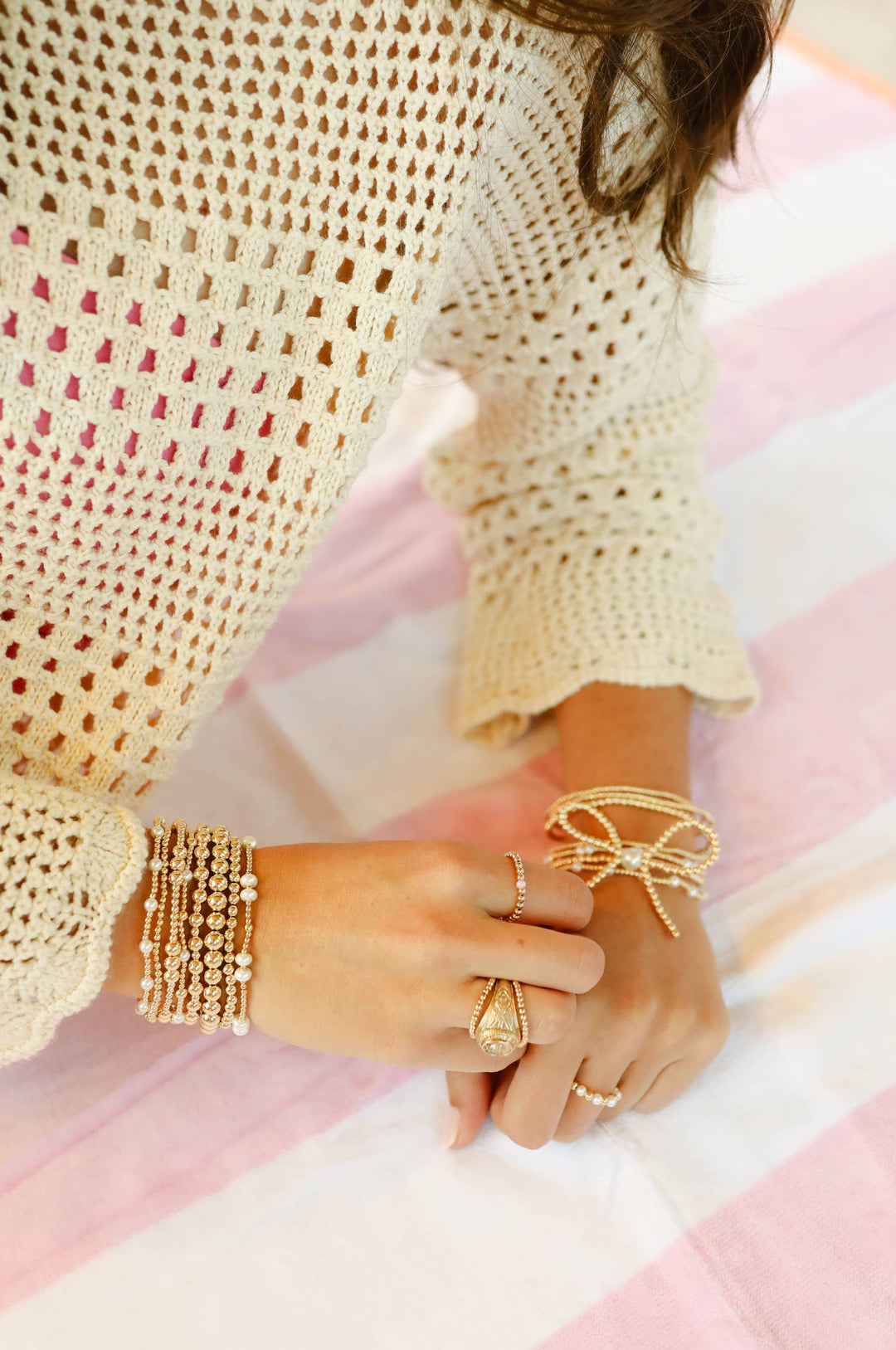 Beaded Blondes - June Pearl Bracelet - Petite