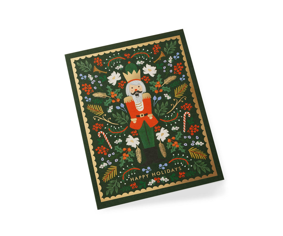 Rifle Paper - Evergreen Nutcracker Greeting Card
