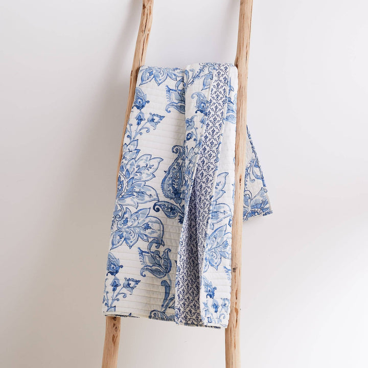 Bennett Quilted Throw - Blue