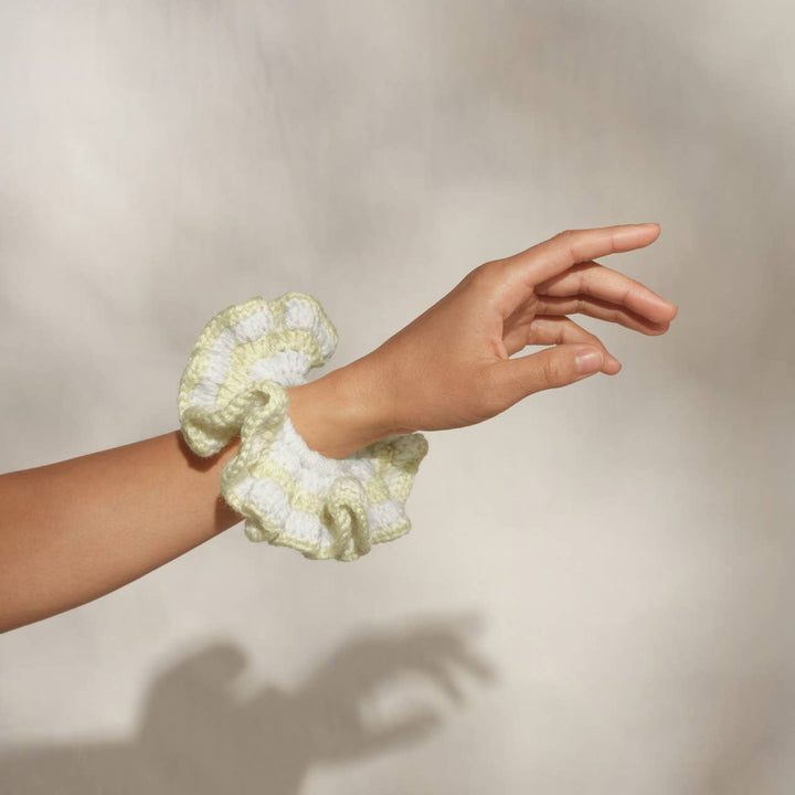 Kitsch - Crochet Scrunchie -  Butter Yellow