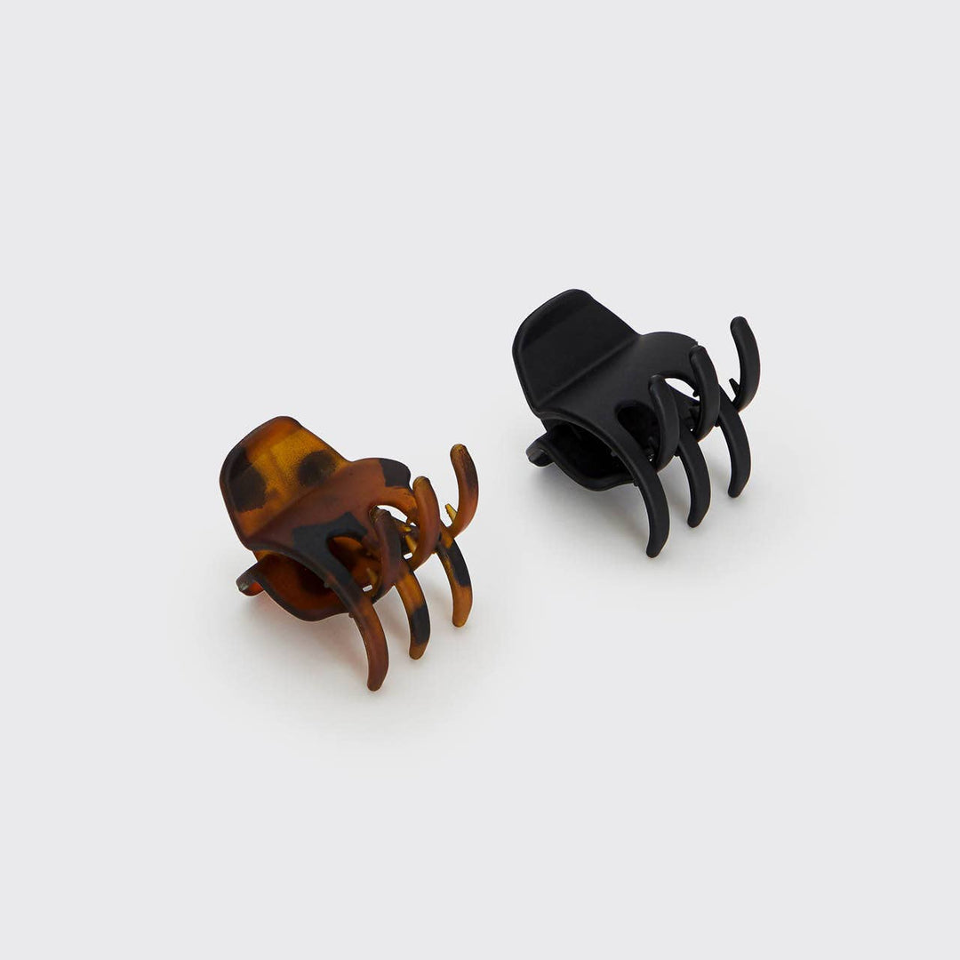 Kitsch - Eco-Friendly Medium Claw Clips 2pc set - Black & Tort