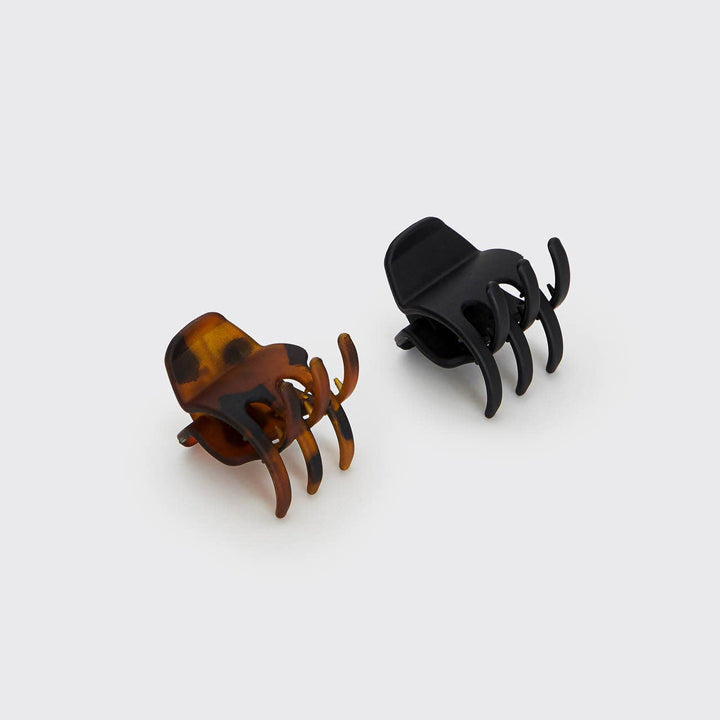 Kitsch - Eco-Friendly Medium Claw Clips 2pc set - Black & Tort
