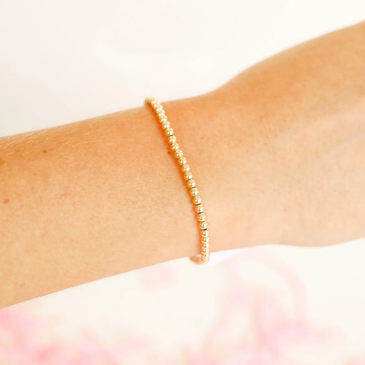 Beaded Blondes - 3MM Gold Beaded Bracelet