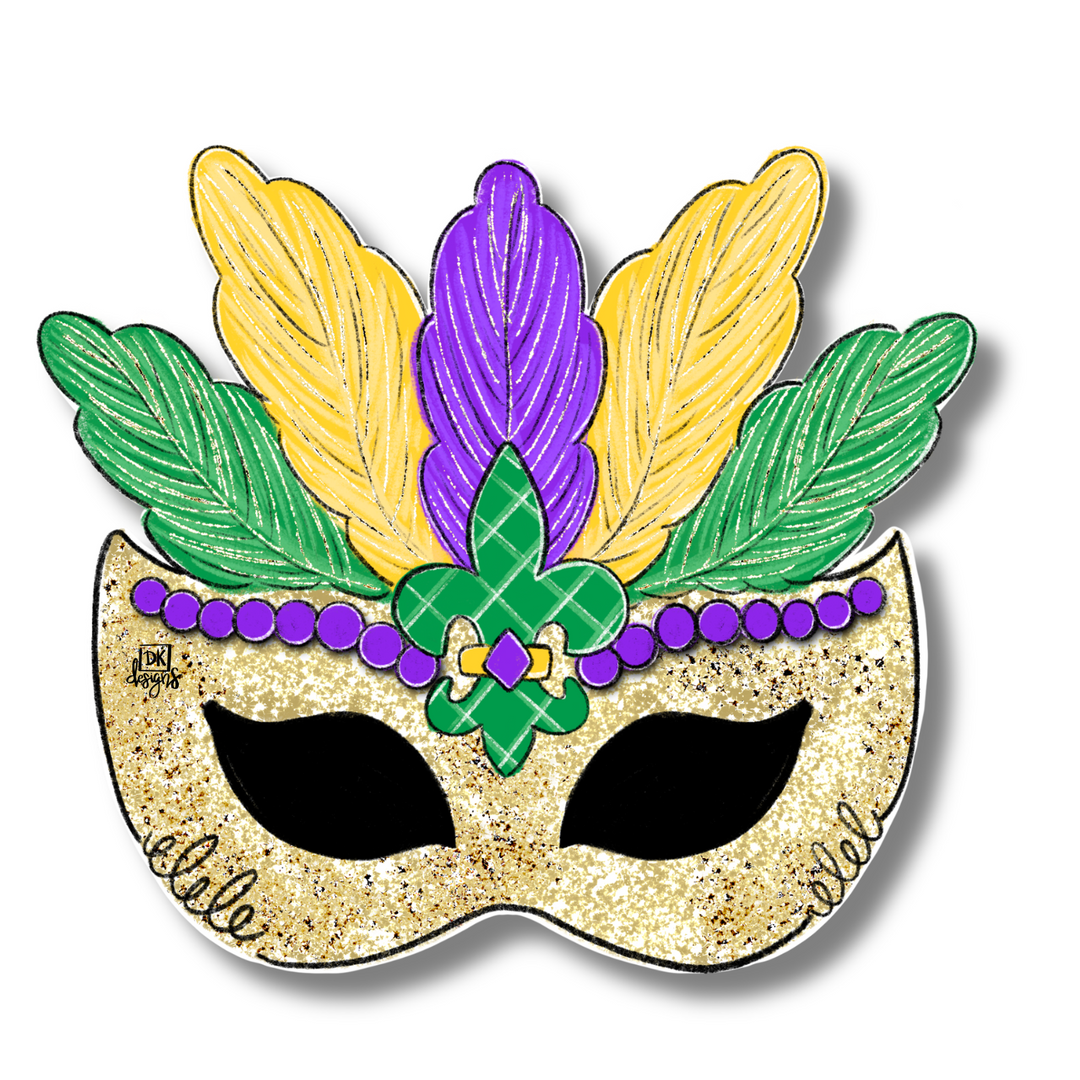 Door Hanger Attachment - Mardi Gras Mask Mini