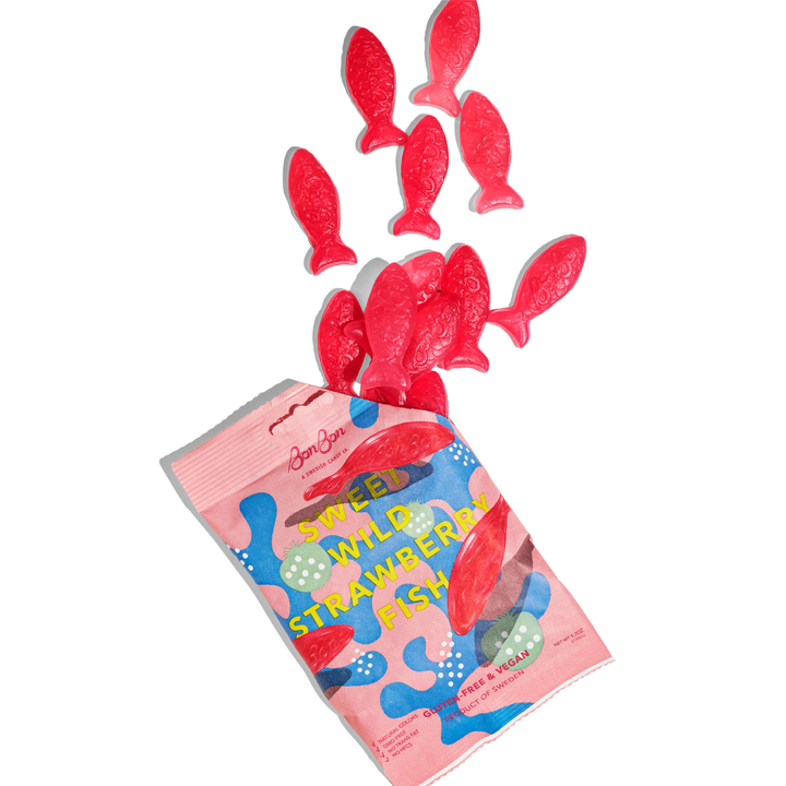 BonBon - Sweet Wild Strawberry Fish - Swedish Candy 5.2oz