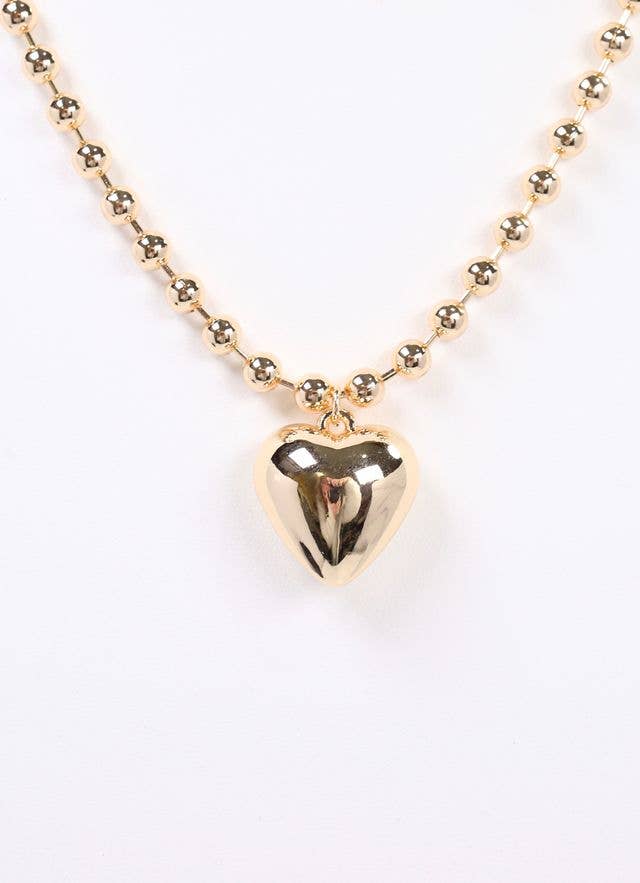 Betty Ann - Puff Heart Necklace