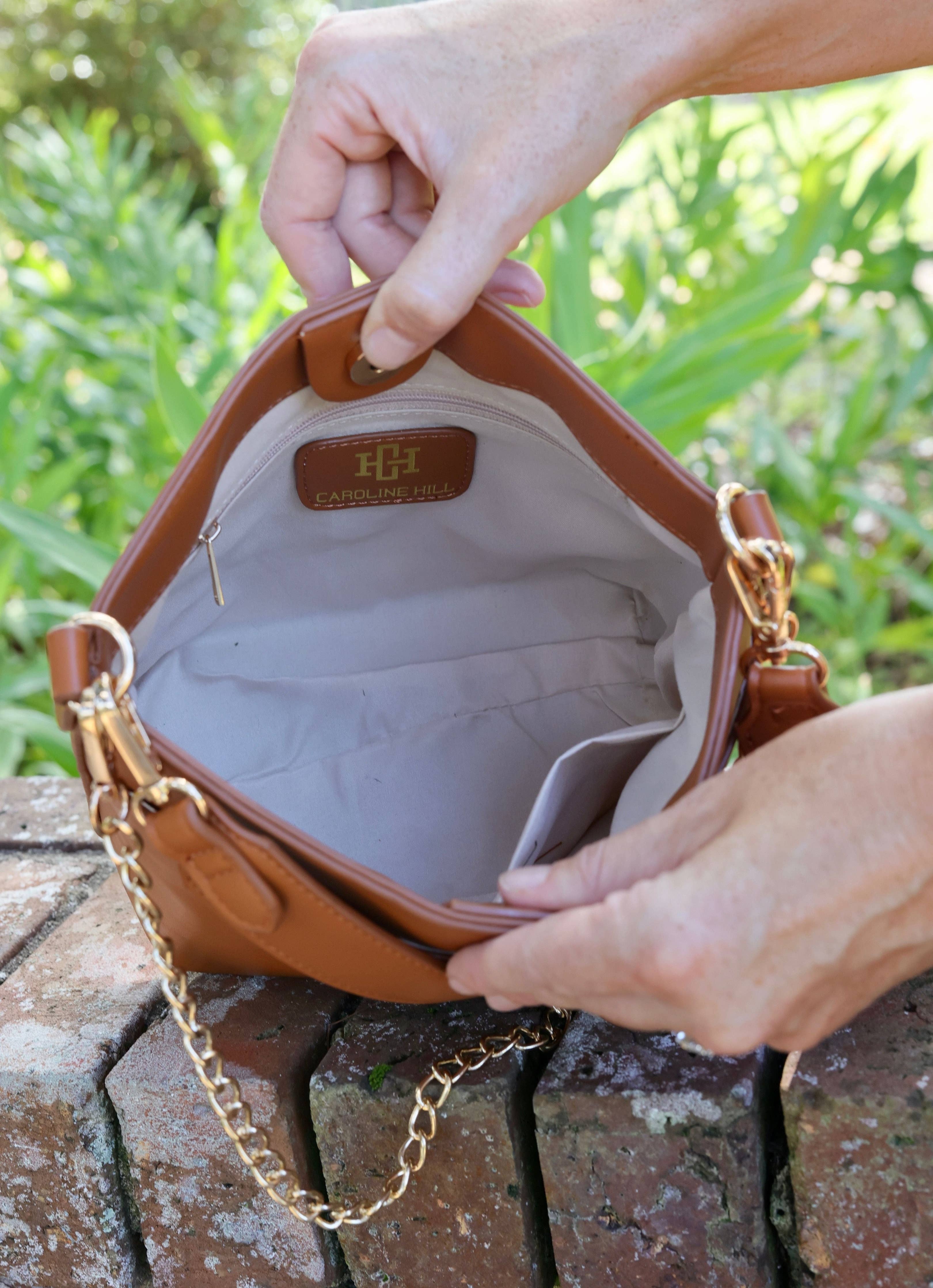 Brielle - Bucket Crossbody Bag (Camel)