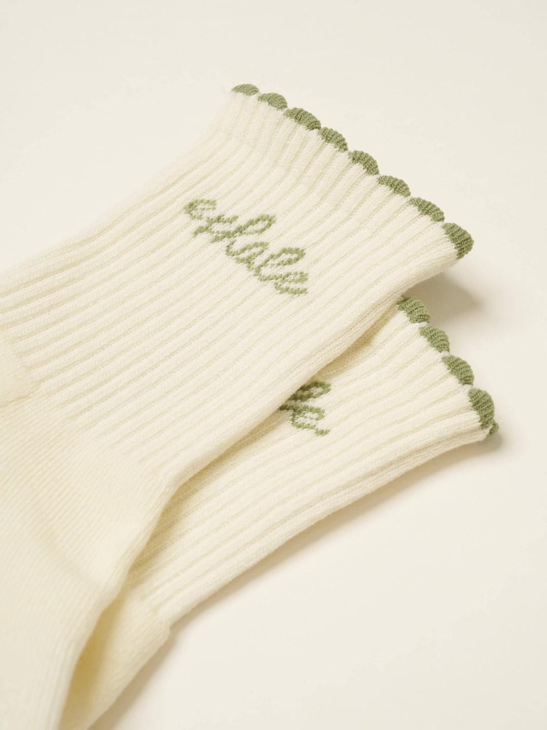Grip Socks - Inhale Exhale Grip Sock - Cream