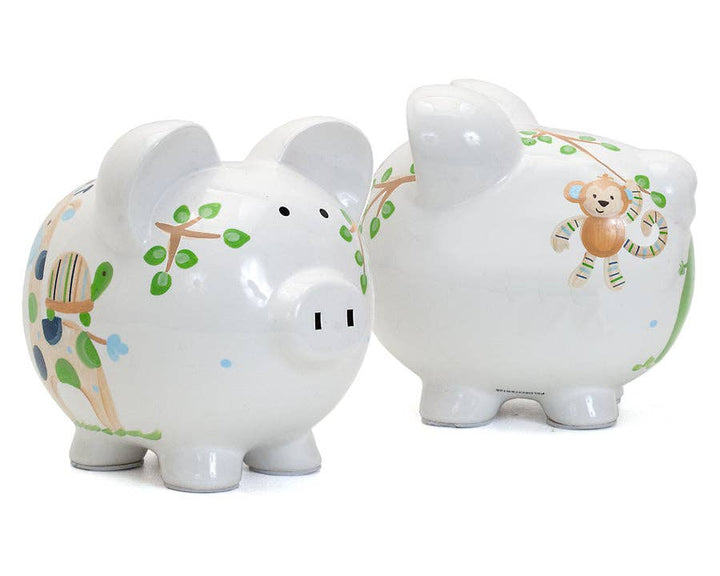 Large Piggy Bank - Blue Tropical Punch