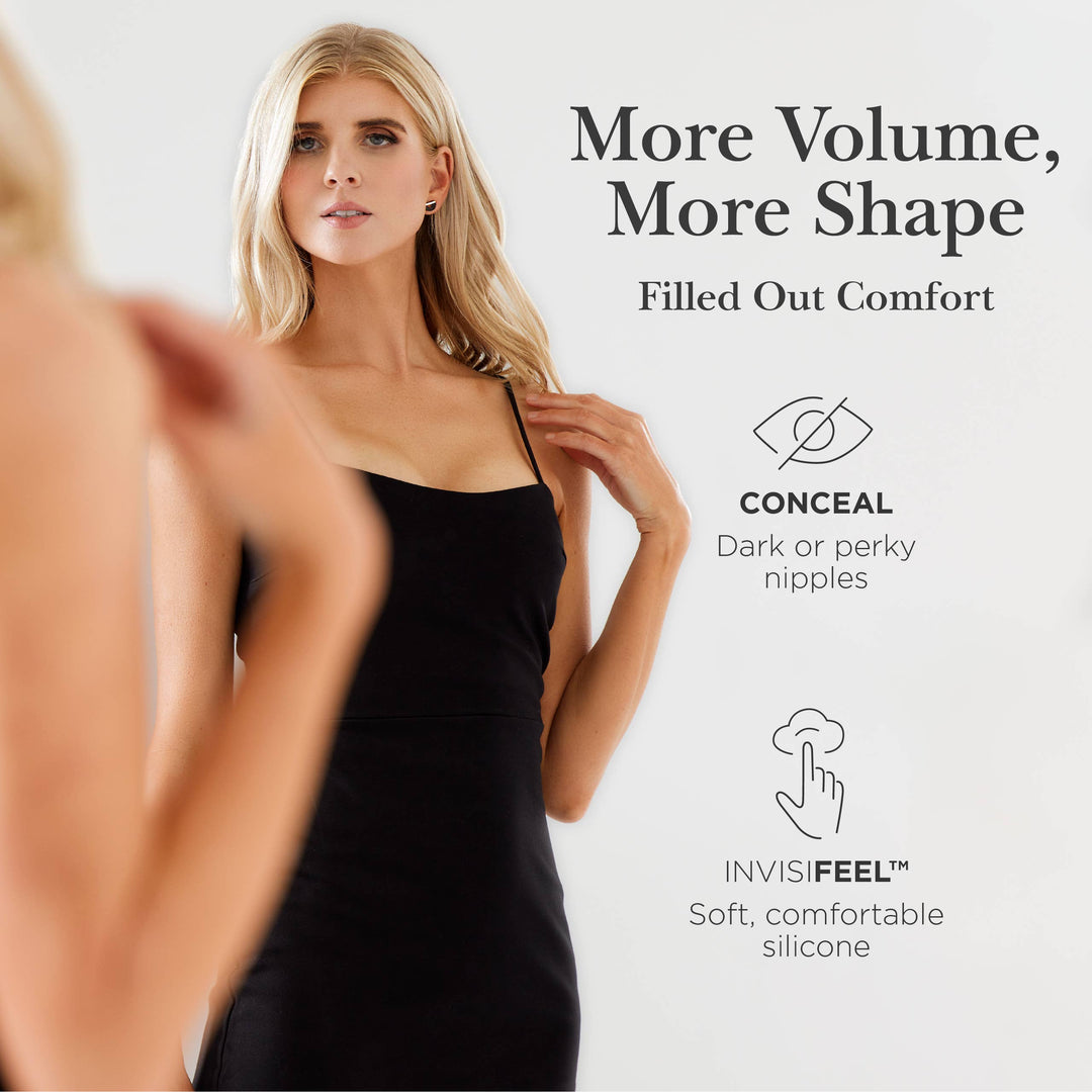 Nippies Skin Adhesive Nipple Covers with Extra Coverage - One Size