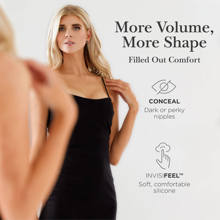 Nippies Skin Adhesive Nipple Covers with Extra Coverage - One Size