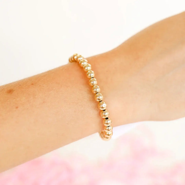 Beaded Blondes - 6MM Gold Beaded Bracelet