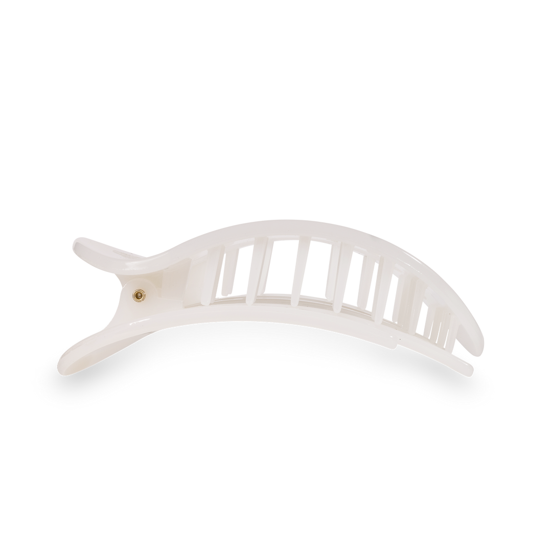 Teleties - Round Flat Hair Clip Coconut White (Large)
