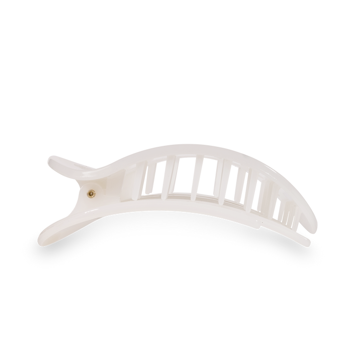 Teleties - Round Flat Hair Clip Coconut White (Large)